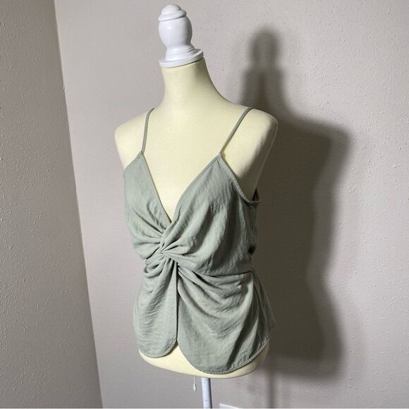 Flawless Sage Green Aurelia Tie Front Cami Women's Size Medium - Picture 6 of 14